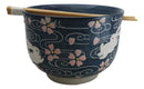 Pink Sakura White Rabbits Large 24Oz Donburi Ramen Bowl With Chopsticks Set