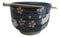 Pink Sakura White Rabbits Large 24Oz Donburi Ramen Bowl With Chopsticks Set