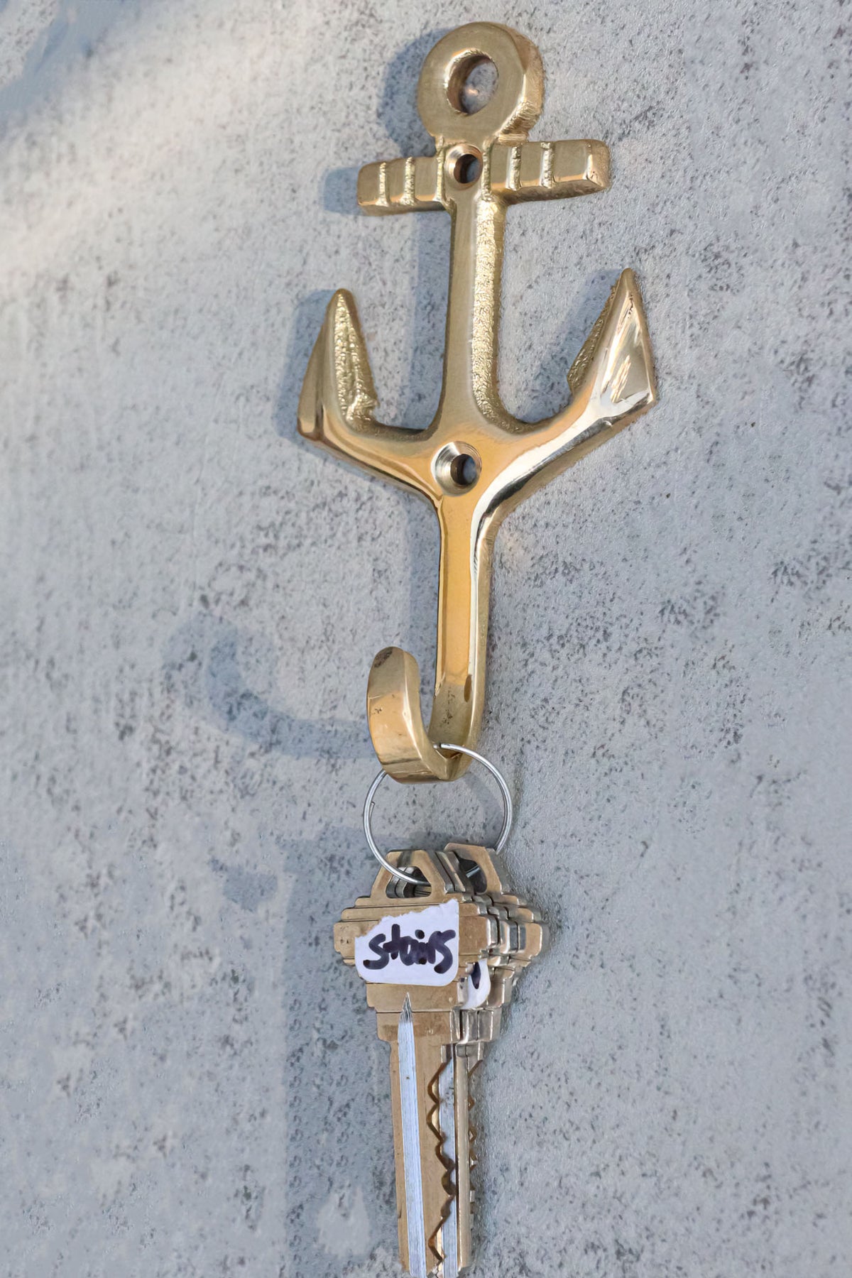 Set of 2 Brass Vintage Maritime Sailor Nautical Ocean Sea Ship Anchor Wall Hooks