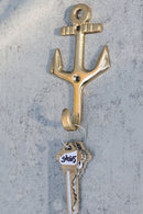 Set of 2 Brass Vintage Maritime Sailor Nautical Ocean Sea Ship Anchor Wall Hooks