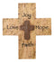 Rustic Inspirational Tuscany Vintage Love Joy Hope Faith Layered Wall Cross