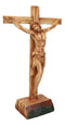 Passion Of Jesus Christ On The Cross In Faux Cedar Wood Finish Figurine 11.25"H