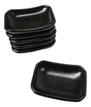 Pack Of 6 Ceramic Black Kokuyo Soy Sauce Oil Condiment Rectangular Dishes 2oz