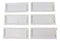 Set Of 6 Modern Yukino Hana Snowflakes Melamine Rectangular Sushi Plates 8.5"L