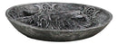 Wicca Celtic Knotwork Triple Moon Pentagram Gray Wolf Round Incense Holder