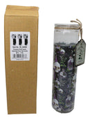 Pack of 2 Skulls and Poisonous Plants Scented Tube Candles in Glass Jars 8"H