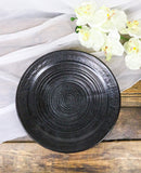 Pack Of 6 Kokuyo Black Minimalist Ceramic Round Lunch Dinner Entree Plates 10"D