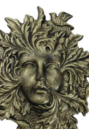 Cast Iron Antiqued Forest Spirit Goddess Celtic Greenwoman Ent Face Wall Decor