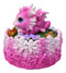 Cute Hot Pink Hatchling Dragon Sleeping On Coral Reef Decorative Trinket Box