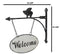 Cast Iron Rustic Farmhouse When Pigs Fly Angel Pig With Arrow Welcome Wall Sign