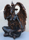 Large 24"H Sabbatic Goat Idol Samael Lilith Baphomet Seated Altar Statue