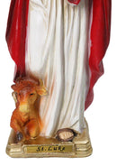 Christian Apostle Disciple of Jesus Saint Luke The Evangelist W/ Ox Figurine 8"