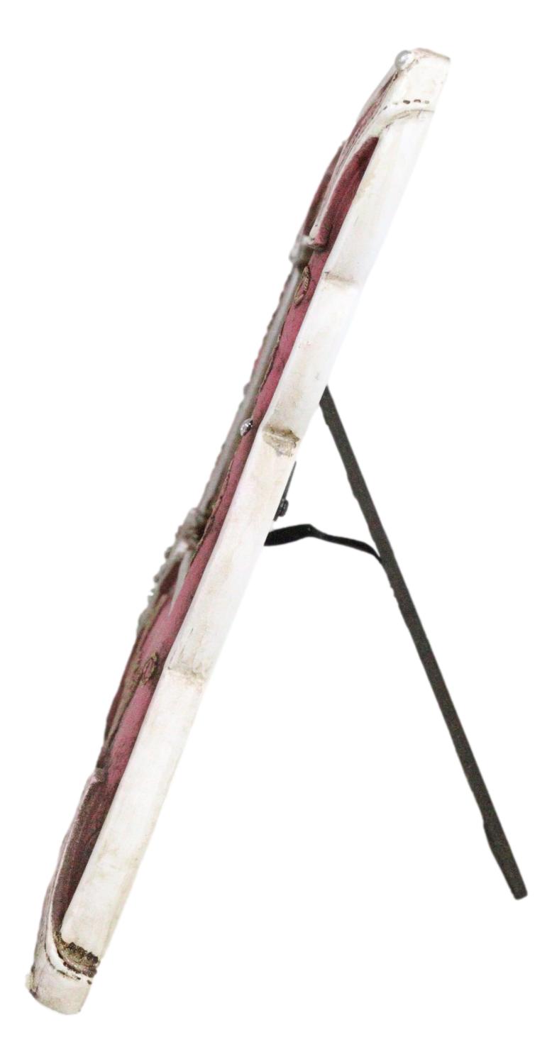 Western Cowgirl Pink Faux Leather Horseshoe Picture Frame Wall Or Easel 4"X6"