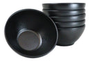 Pack Of 6 Black Silk Melamine Ramen Soup Salad Pasta Donburi Medium Bowls 26oz