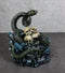 Coiled Attacking Snake On Mound of Skulls at Crystal Rock Quarry Figurine