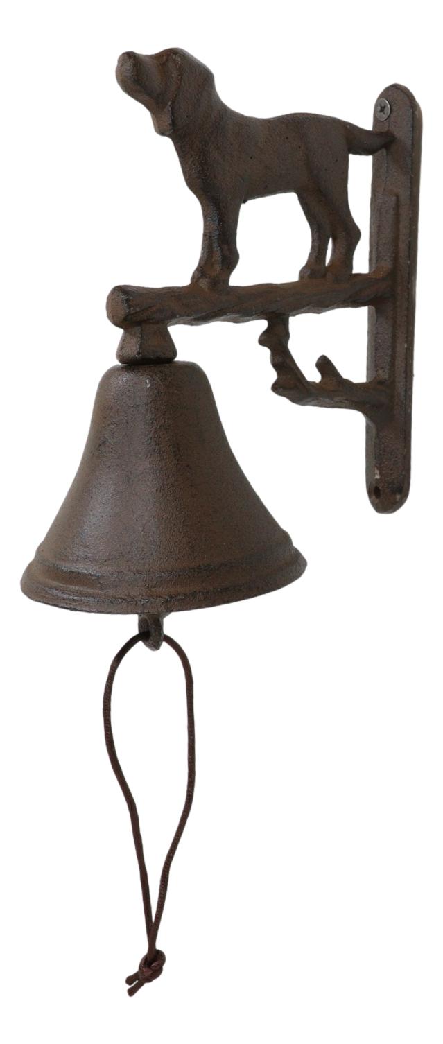 Cast Iron Rustic Vintage Western Puppy Dog Door Wall Dinner Yard Farm Bell