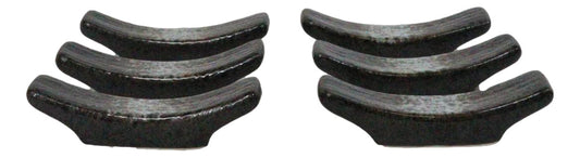 Pack Of 6 Charcoal Grey Hakumu Collection Porcelain Chopsticks Hashioki Rest