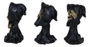 Set Of 3 See No Evil Speak No Evil Hear No Evil Grim Reaper Chibi Mini Figurines