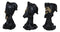 Set Of 3 See No Evil Speak No Evil Hear No Evil Grim Reaper Chibi Mini Figurines