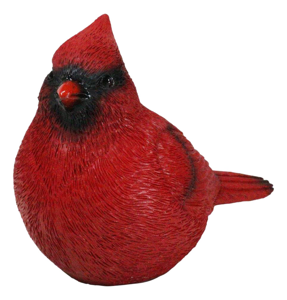 Faux Taxidermy Realistic Northern Male Red Cardinal Bird On Perch Figurine - Ebros Gift