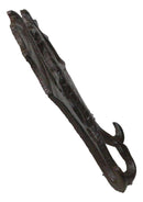 Pack Of 2 Cast Iron Rustic Fantasy Viking Beowulf Dragon 3Pegs Wall Keys Hook