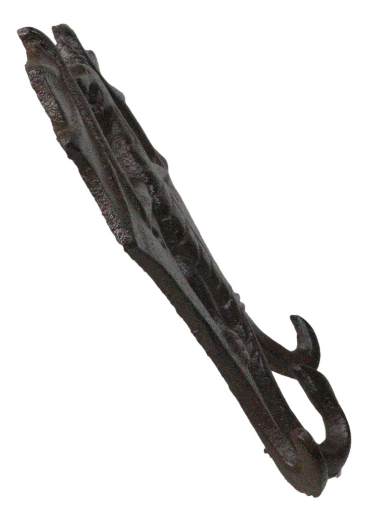 Pack Of 2 Cast Iron Rustic Fantasy Viking Beowulf Dragon 3Pegs Wall Keys Hook