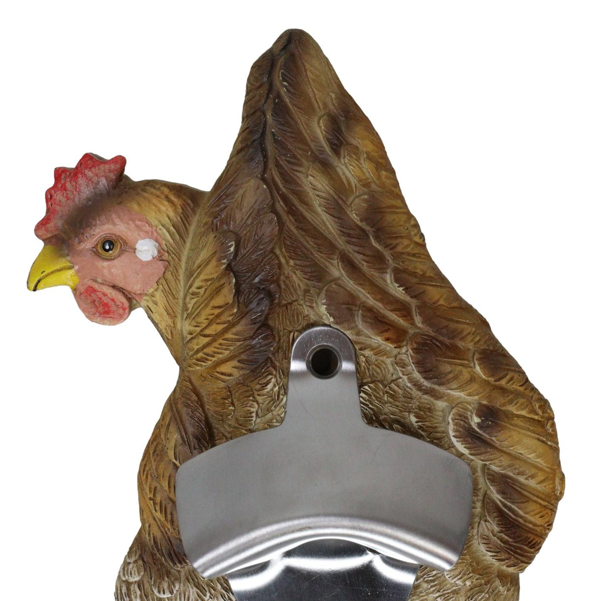 Rustic Western Country Farm Chicken Hen Butt Backside Wall Bottle Cap Opener