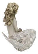 Vintage Ocean Atlantis Seated Mergirl Mermaid Coraline With Pearly Tail Figurine