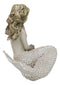 Vintage Ocean Atlantis Seated Mergirl Mermaid Coraline With Pearly Tail Figurine