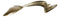 Set of 2 Brass Gold Nautical Sea Baleen Blue Whale Tail Wall Coat Hook Hangers