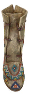 Southwestern Tribal Native Arrows Indian Moccasin Faux Leather Boot Vase Decor