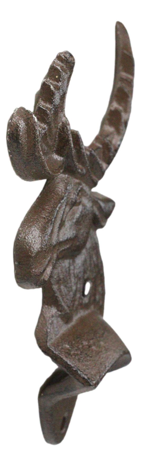 Pack Of 2 Rustic Western Country Bull Moose Cast Iron Beer Bottle Wall Openers