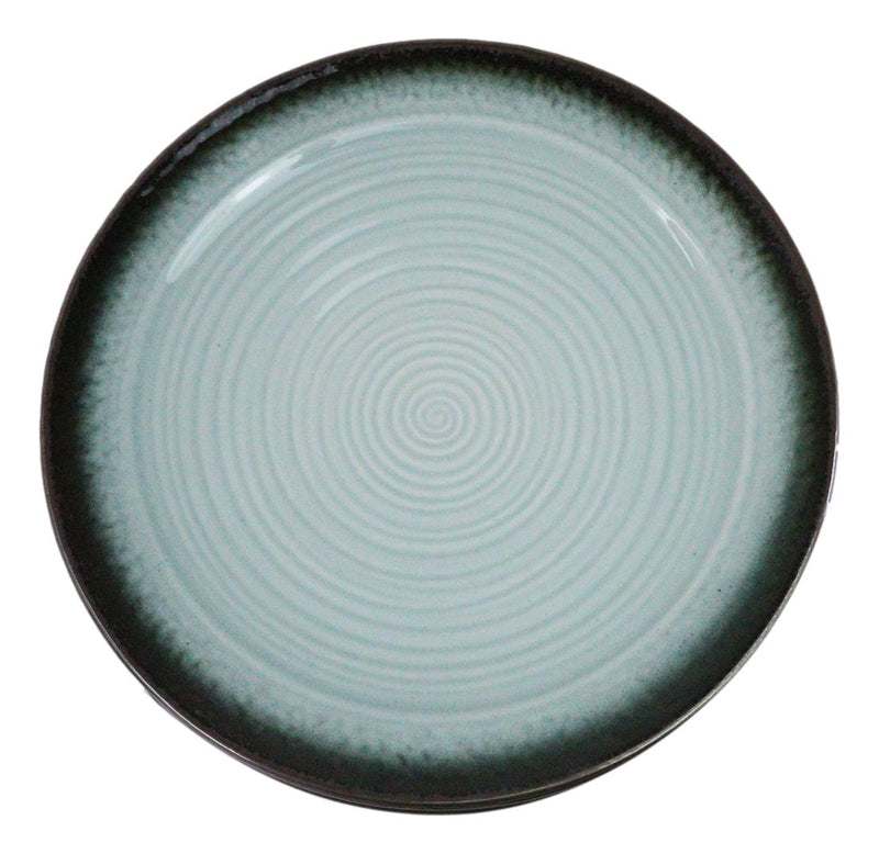 Pack Of 5 Ceramic Blue Sky Seikai Collection Large Round Dinner Plates 10" D