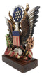 American Great Seal Bald Eagle Olive Branch Arrows Pluribus Unum Desktop Plaque