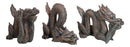 Set of 3 See Hear Speak No Evil Oriental Shen Long Celestial Dragons Figurines