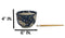 Midnight Blue Plum Blossoms Large 24Oz Donburi Ramen Bowl With Chopsticks Set