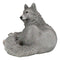 Resting Wise Gray Lone Wolf Figurine Timberwolves Pack Decorative Decor Statue