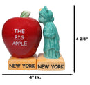 Ceramic The Big Apple And Lady Liberty New York Salt And Pepper Shakers Set