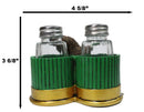Rustic Western Mallard Duck Meadow Green Shotgun Shells Salt Pepper Shakers Set