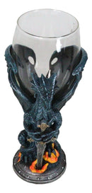 Fantasy Netherworld Fire Dragon Excalibur Blade Sword Glass Wine Goblet Chalice
