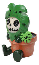 Furry Bones MonstyD Monstera Succulent Plant in Pot Skeleton Figurine Furrybones