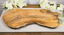 Large Bohemian Rustic Live Edge Teak Wood Charcuterie Cheeseboard 23"L
