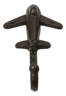 Pack of 2 Cast Iron Aeronautical Pilot Airplane Plane Air Craft Wall Hooks 6"H - Ebros Gift