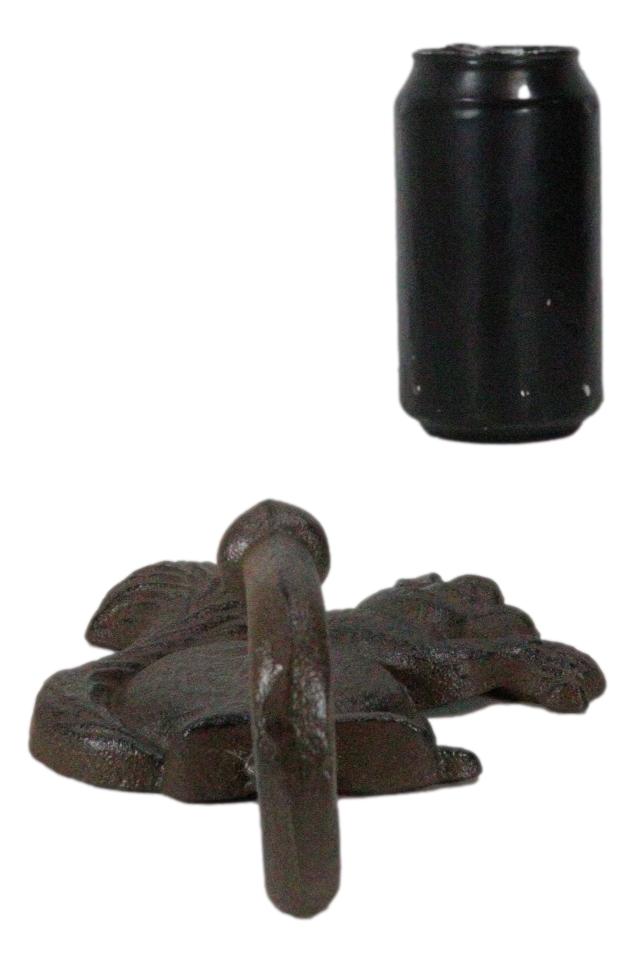 Rustic Western Cast Iron Tree Squirrel With Acorns Wall Coat Hooks Sculpture