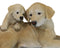 Realistic Adorable Labrador Puppy Dog Cuddling with Its Mother Family Figurine