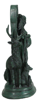 Greek Goddess Gaia Pregnant With Earth Accompanied By Animals Figurine