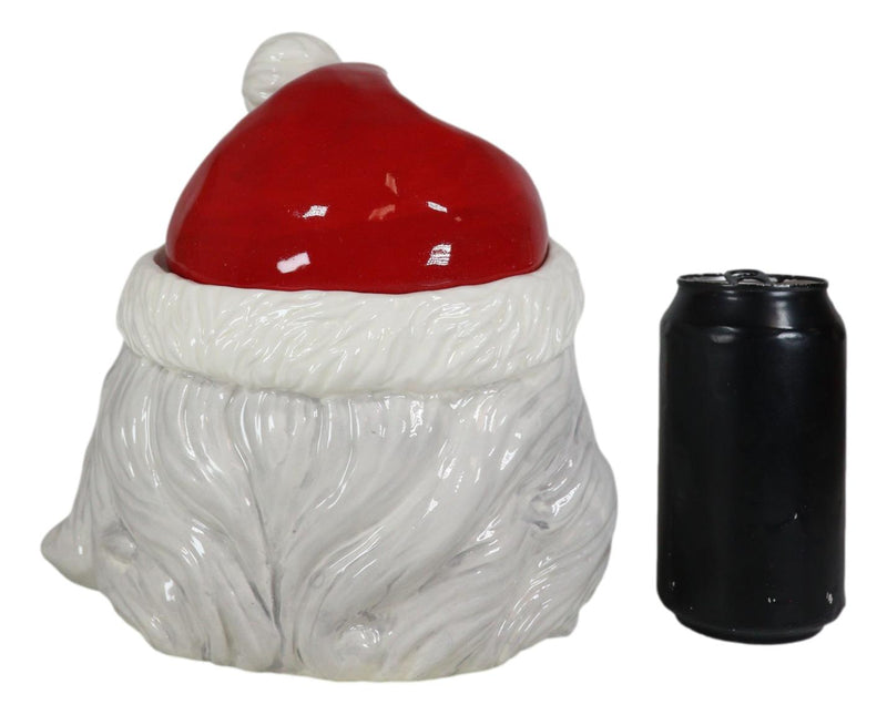 Joie De Vivre 3D Stoneware Santa Christmas Cookie Jar Air Tight Seal