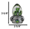 Speak No Evil Green Wyrmling Dragon In Colorful LED Acrylic Glass Egg Figurine