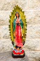 Our Lady of Guadalupe With Mandorla of Rays Mother Mary Catholic Figurine 18"H