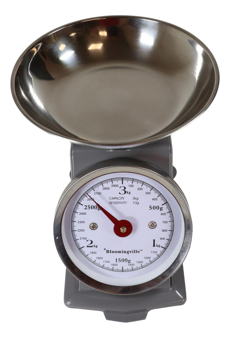 Stainless Steel Traditional Kitchen Baking Cooking Analog Food Weighin–  Ebros Gift